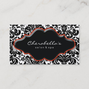 Salon Spa Carte de visite Red Damask