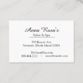 *~* Salon & Spa Chic Abstract Blue Artistic Visitekaartje (Achterkant)