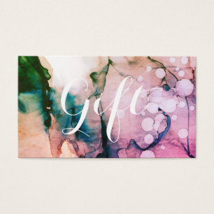 *~* Salon & Spa Feminine Chic Abstract Artistic Visitekaartje