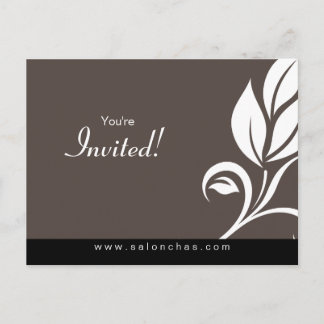 Salon Spa Floral Leaf Carte postale Invitation tau