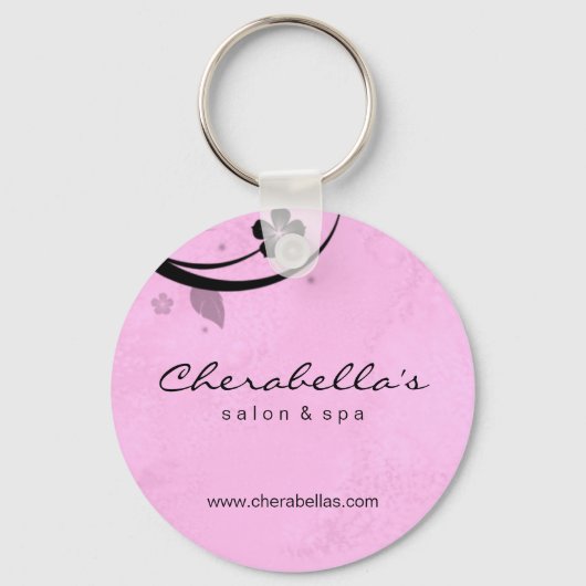 Salon Spa Floral Sleutelhanger Gift waterige roze (Voorkant)