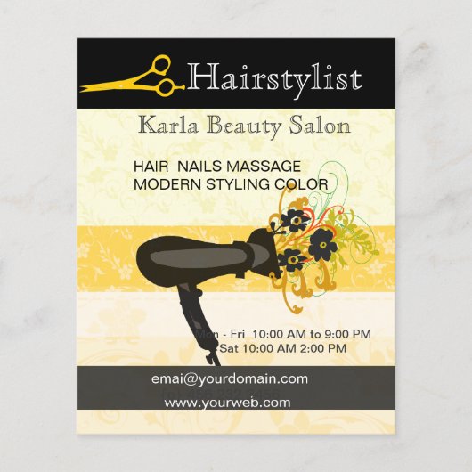 Salon & Spa Haarstylist Flyer (Voorkant)