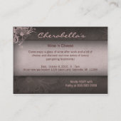 Salon spa Invitation rose brun Carte postale (Dos)