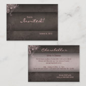 Salon spa Invitation rose brun Carte postale (Devant / Derrière)