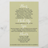 Salon Spa Nails Hair Makeup Artist Flyer Menu (Achterkant)