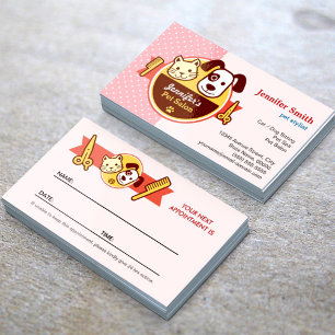 Salon Spa pour animaux - Carte de rendez-vous