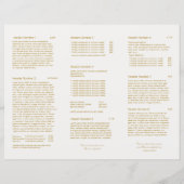 Salon Spa Service Price Menu Trivoudig Lime Green (Achterkant)