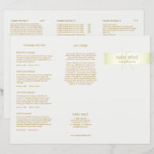 Salon Spa Service Price Menu Trivoudig Lime Green (Voorkant / Achterkant)