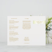 Salon Spa Service Price Menu Trivoudig Lime Green (Staand voorkant)