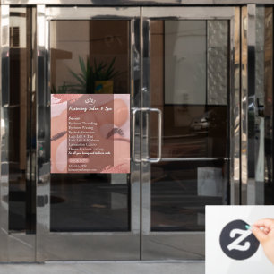 Salon Spa Wimpers Oogwimpers Diensten aanpassen Raamsticker