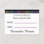 Salon - Technicien de ongles - Carte de rendez-vou (Dos)