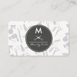 Salon Tool Pattern Monogramm Visitekaartje