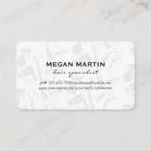 Salon Tool Pattern Monogramm Visitekaartje (Achterkant)