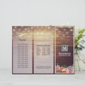 Salon Tri-Fold Brochures Hood Floral String Lights (Staand voorkant)