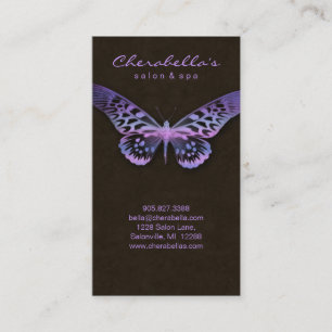 Salon Visitekaartje Spa Butterfly Paars Roze