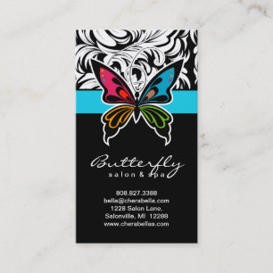Salon Visitekaartjes Spa Butterfly Colorful Blue