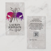 Salonschaar | Stijlvol haar Logo Visitekaartje (Voorkant / Achterkant)