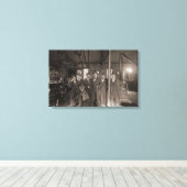 Saloon Bar Interior Mannen Man Cave 1890's Fotopub Canvas Afdruk (Insitu (Houten vloer))