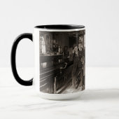 Saloon Bar Interior Mannen Man Cave 1890's Fotopub Mok (Links)