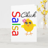 Salsa Chick Kaart (Gele Bloem)