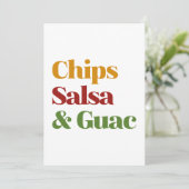 Salsa Chips en Guac Bedankkaart (Staand voorkant)