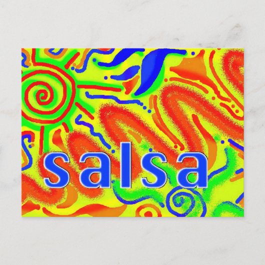 Salsa dance fun - carte postale (Devant)