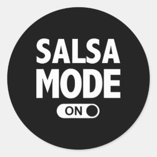 Salsa Dance Funny Dansingsmodus aan Ronde Sticker