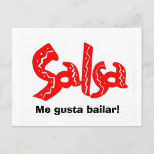 Salsa Dance Logo Products! Briefkaart