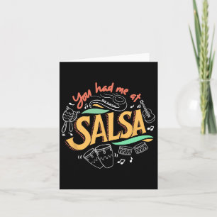Salsa Dance Love Salsa Dance Dancer Gifts Dancing Kaart