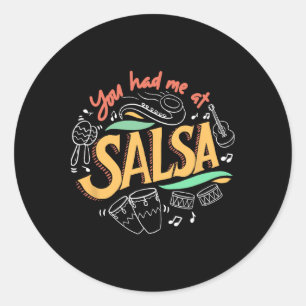 Salsa Dance Love Salsa Dance Dancer Gifts Dancing Ronde Sticker