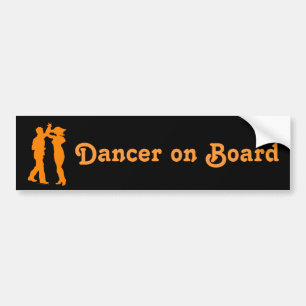 Salsa Dance Spin Dancing Silhouette Bumpersticker