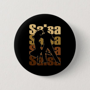 Salsa Dance voor een Latijnse muziek Dance Salsa Ronde Button 5,7 Cm