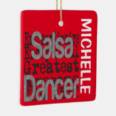 Salsa Dancer Extraordinaire CUSTOM Keramisch Ornament (Rechts)