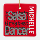 Salsa Dancer Extraordinaire CUSTOM Keramisch Ornament (Achterkant)