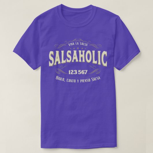 Salsa Dancer Salsaholic T-shirt (Design voorkant)