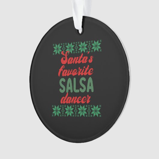 Salsa Dancer Ugly kerstcadeau Ornament (voorkant)