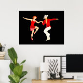 Salsa Dancers Dance Series Poster (Thuiskantoor)