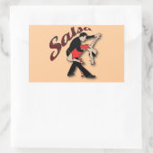Salsa Dancers Rechthoekige Sticker (Tas)