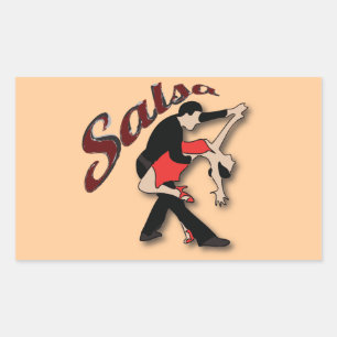 Salsa Dancers Rechthoekige Sticker