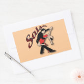 Salsa Dancers Rechthoekige Sticker (Envelop)