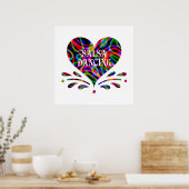 Salsa Dancing Fun Heart Poster (Keuken)