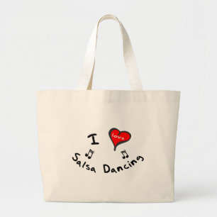 Salsa Dancing Gifts - I Heart Salsa Dancing Grote Tote Bag