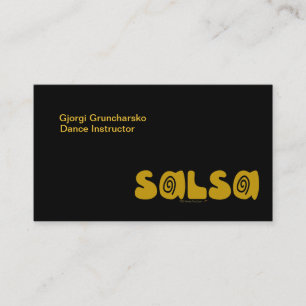 Salsa Dancing Gold Swirls  Visitekaartje