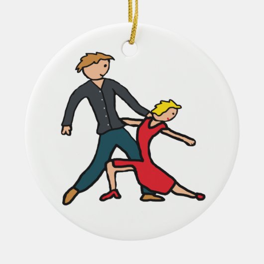 Salsa Dancing Keramisch Ornament (Voorkant)