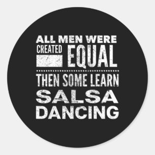 Salsa Dancing Latin Lover Dancers Fun Statement Al Ronde Sticker