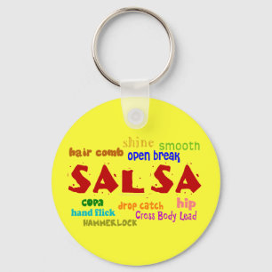 Salsa Dancing Lovers Dance Moves en Termen Sleutelhanger
