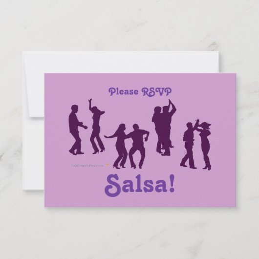 Salsa Dancing Poses Silhouettes Custom Kaart (Voorkant)