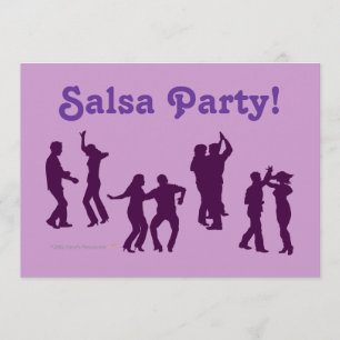 Salsa Dancing Poses Silhouettes Custom Kaart