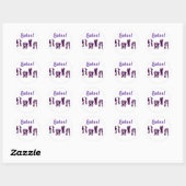 Salsa Dancing Poses Silhouettes Custom Ronde Sticker (Vel)