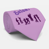 Salsa Dancing Poses Silhouettes Custom Stropdas (Opgerold)